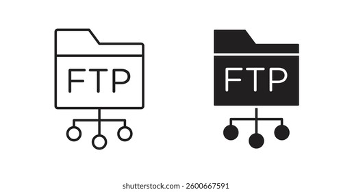 FTP icons graphics set vectors