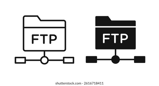 FTP icons set for website design