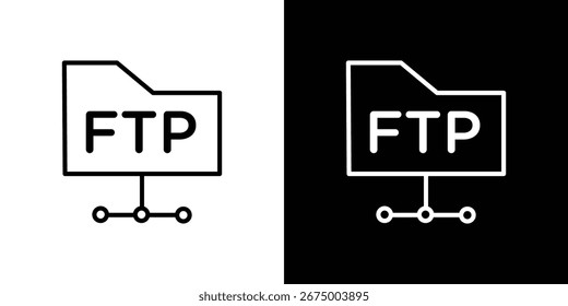 Ícones de FTP, melhor ícone de traçado do vetor EPS