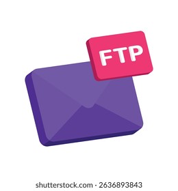 Ftp Message Vector style icon. Eps 10 file