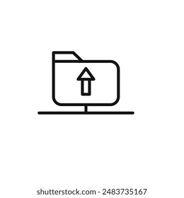 FTP-Navigation nach oben Symbol Gliederung Kollektion in Schwarz