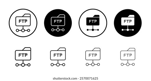 FTP navigate up icon Outline vector for web ui