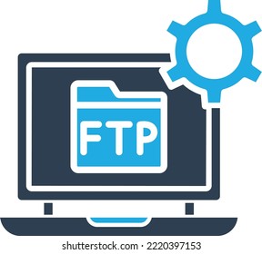  ftp protocol client Vector icon which is suitable for commercial work and easily modify or edit it
