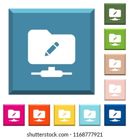 FTP rename white icons on edged square buttons in various trendy colors