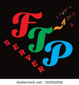 Ftp server typography vector t shirt design