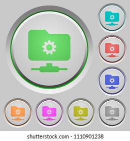 FTP settings color icons on sunk push buttons