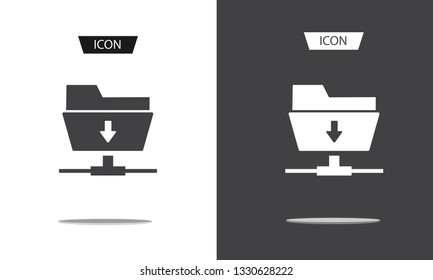 FTP upload icon vector isolated on white background.