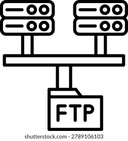 FTP Vector Element Design Icon
