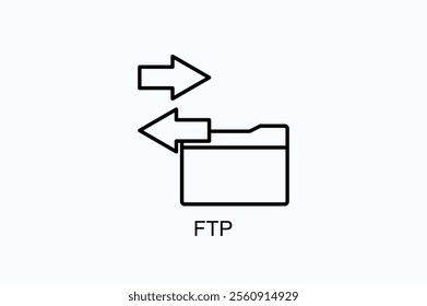 Ftp Vector, Icon Or Logo Sign Symbol Illustration