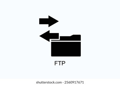 Ftp Vector, Icon Or Logo Sign Symbol Illustration