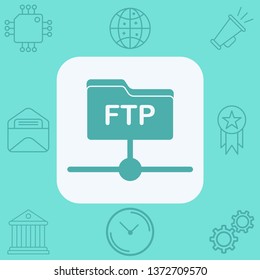 Ftp vector icon sign symbol
