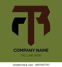 Logotipo de la carta FTR TR, logotipo de la carta monográfica