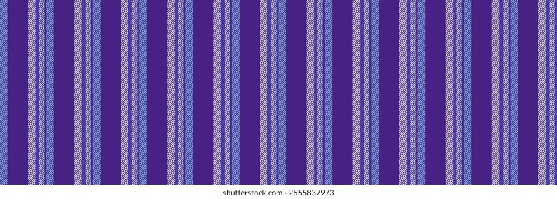 Ftring stripe fabric background, abstract background vector texture seamless. Aroduct pattern textile vertical lines in violet and white colors palette.