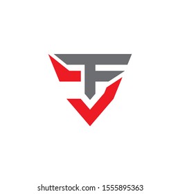 FTS , TFS , SFT , STF Vector Letter Logo Design With Red And Black