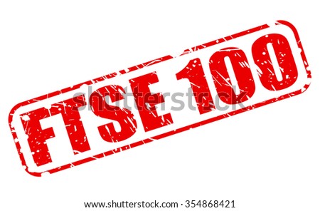 FTSE 100 red stamp text on white