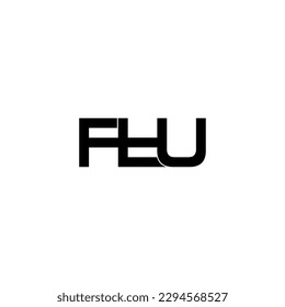 diseño del logotipo de la letra monograma de la tipografía ftu