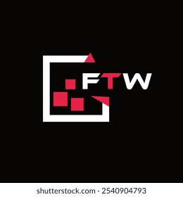 Logotipo minimalista creativo de la letra de FTW. Diseño de logotipo de letra de alfabeto de iniciales de Vector únicas de FTW 
