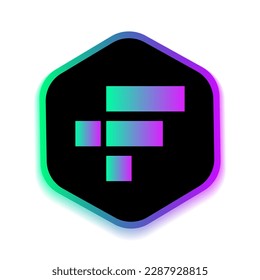 Ftx (FTX) Icono de logotipo de criptografía y gráficos vectoriales de plantilla de botón