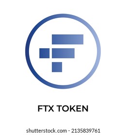 FTX Token-Kryptowährung-Symbol FTT-Token-Symbol. Kryptowährungs-Vektorsymbol. Flache Vektorgrafik - Vektorgrafik