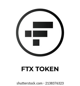 FTX Token Cryptocurrency icon. FTT token symbol. Cryptocurrency vector icon. Flat Vector illustration - Vector