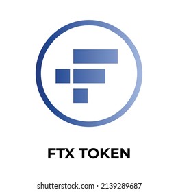 FTX Token-Kryptowährung-Symbol FTT-Token-Symbol. Kryptowährungs-Vektorsymbol. Flache Vektorgrafik - Vektorgrafik