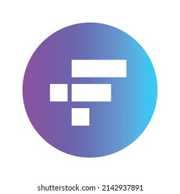 FTX Token Cryptocurrency icon. FTT token symbol. Cryptocurrency vector icon. Flat Vector illustration - Vector