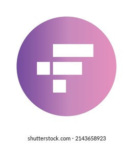 FTX Token Cryptocurrency icon. FTT token symbol. Cryptocurrency vector icon. Flat Vector illustration - Vector