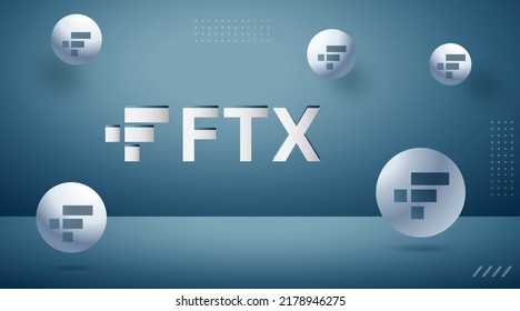 FTX Token (FTT) cryptocurrency background. Block chain based fintech virtual money concept crypto logo vector illustration template.