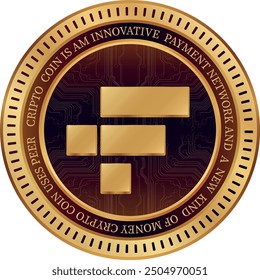 ftx token-ftt cryptocurrency logos on abstract background. 3d illustrations.