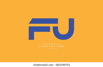 FU abstract initials monogram letter text alphabet logo design