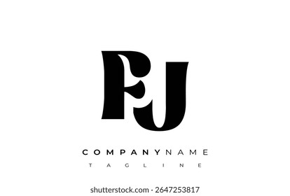 FU Creative Abstract Typography Logo Design (Projeto de logotipo de tipografia abstrata criativa). Logotipo elegante que combina tipografia arrojada e formas criativas, ideal para soluções de marca e identidade.