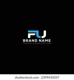 FU creative initials letter logo design concept. FU icon design. F U