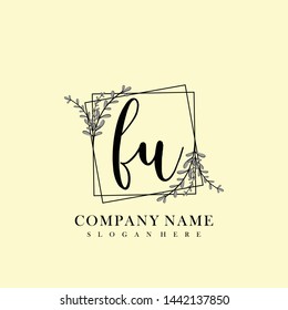 FU Initial beauty floral logo template
