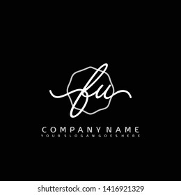 FU Initial handwriting logo concept