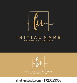 FU Initial letter handwriting and signature logo.