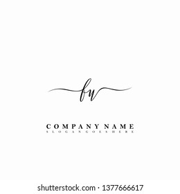 FU Initial luxury handwriting logo vector