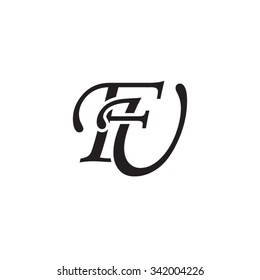 FU initial monogram logo