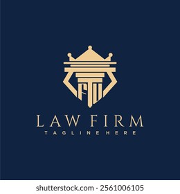 FU initial monogram logo for lawfirm vector design