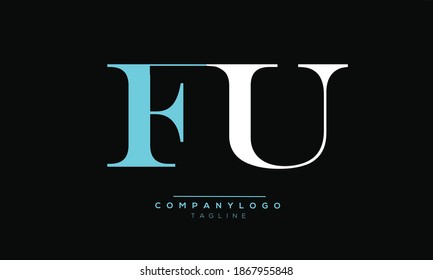 FU initials monogram letter text alphabet logo design