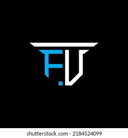 FU letter logo creative design with vector graphic