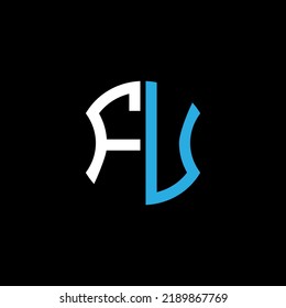 FU letter logo creative design with vector graphic, Abc simple and modern logo design.