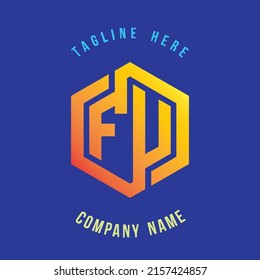 FU lettering logo is simple, easy to understand and authoritative
