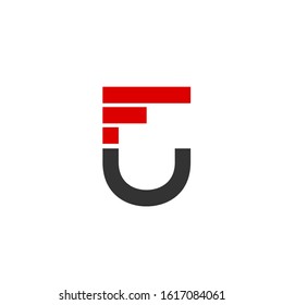 fu logo design simple modern template