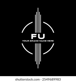 FU logo design, FU simple and modern logo. FU luxurious alphabet design