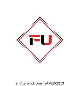 FU logo. F U design. White FU letter. FU, F U letter logo design.