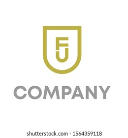 fu logo vector design template sign