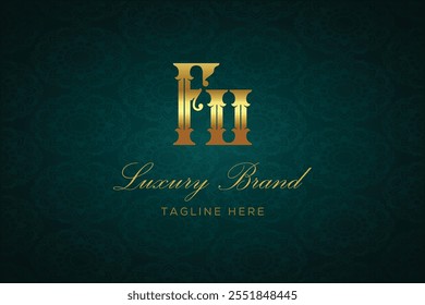 FU LUXURY LETTER LOGO DESIGN. It is a luxury letter monogram logo, this logo is made by combining two letters