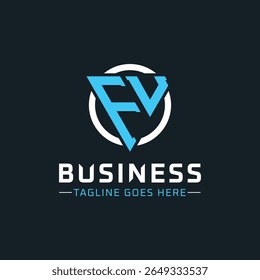 Monograma FU. Design de logotipo de letra FU de iniciais modernas com círculo azul e branco. Ícone FU para Identidade Profissional e Marca Comercial