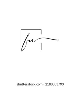 FU siganture logo concept in high quality professional design that will print well across any print media