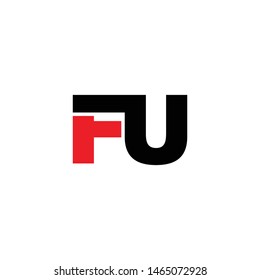 FU simple logo icon design vector